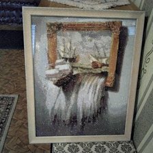 Работа «Картина в картине. Корабль. Алмазная вышивка. Полная.»