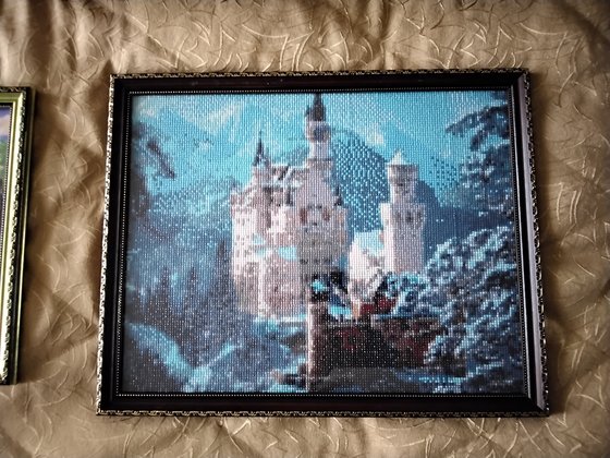 Работа «Замок Нойшванштайн. Алмазная вышивка. Полная.»
