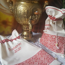 Работа «Мешочки со славянским узором»