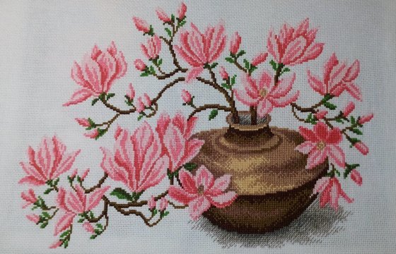 Работа «букет магнолии»