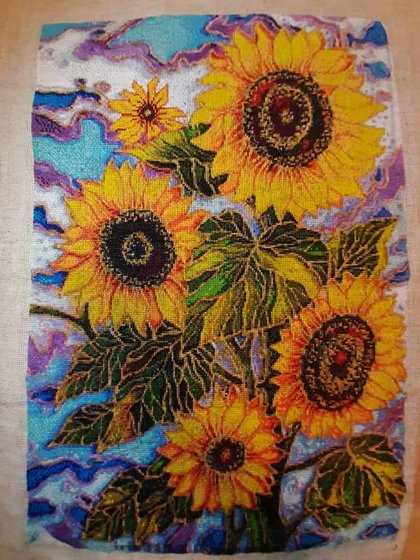 Работа «Витраж Подсолнухи»