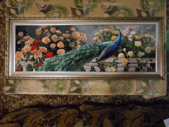 Работа «Павлин  в розах.»