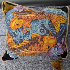 Работа «Подушка: Золотые рыбки»