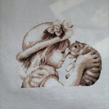 Работа «Белоснежка "Девочка с котёнком"»