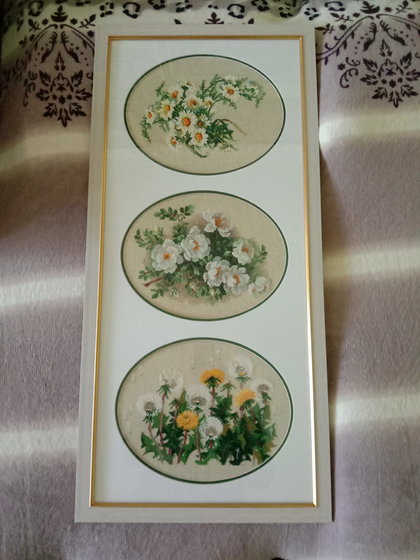 Работа «Полевые цветы 3. Триптих.»