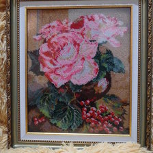 Работа «Розы, вышивка бисером (полная зашивка)»