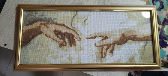 Работа «Сотворение Адама частичная»