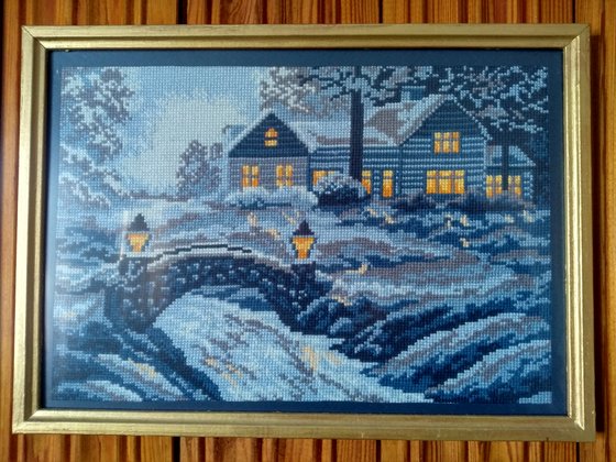 Работа «зима в деревне»