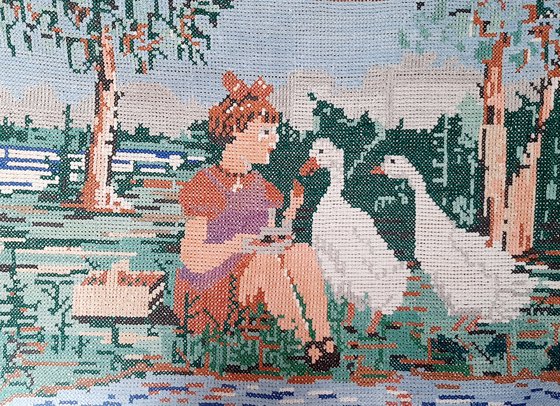 Работа «Девочка и гуси»