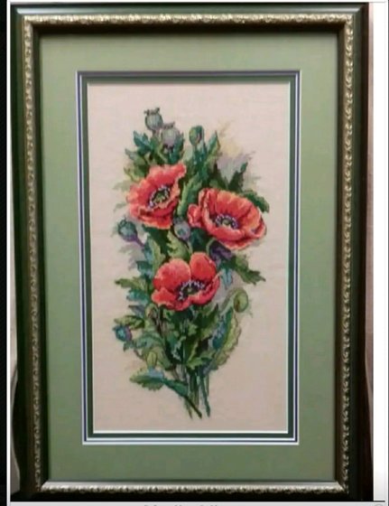 Работа «Винтажные маки»