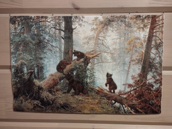 Работа «Мишки в сосновом лесу»