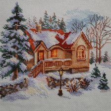 Работа «Зимний домик»