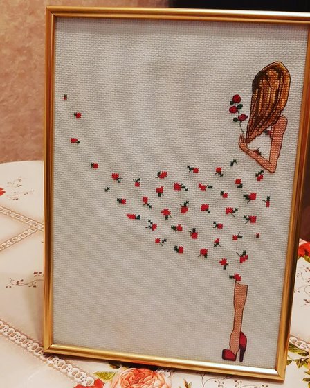 Работа «"Платье в розах"»