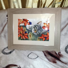 Работа «Чаривна мить.Ткань с нанесенным рисунком.»