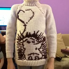 Работа «Связала свитер для дочери и решила его украсить.»