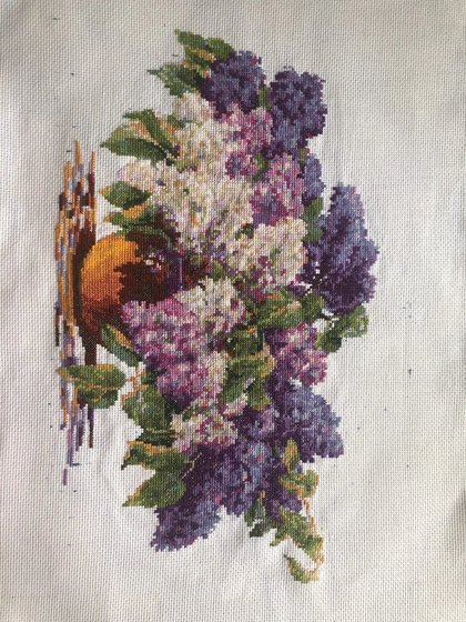 Работа «Букет сирени»