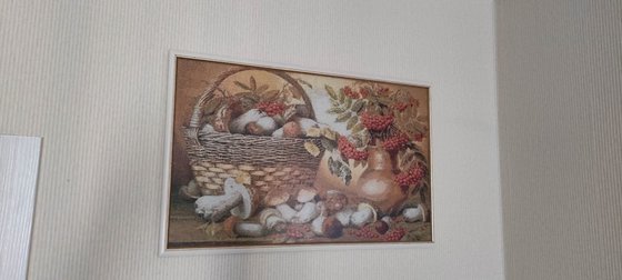 Работа «грибы и рябина»