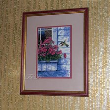 Работа «Цветы и колибри»