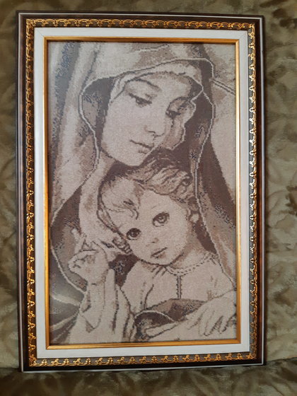 Работа «мадонна с младенцем»