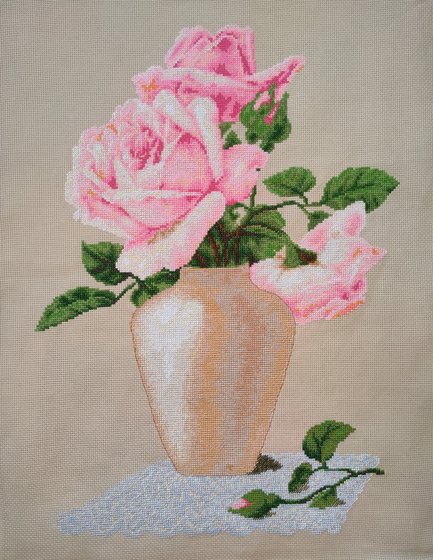 Работа «Розы по картине Катарины Кляйн»