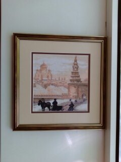 Работа «"У Боровицким ворот Кремля" Силуэты горола»