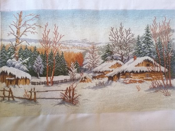 Работа «Зима на хуторі»