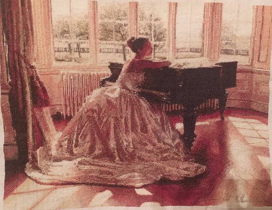 Работа «Девушка за роялем.»