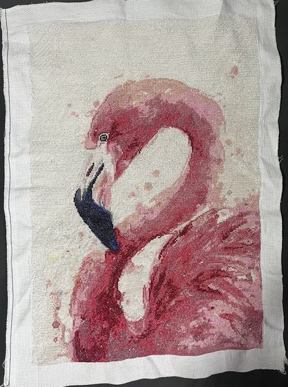 Работа «розовый фламинго»