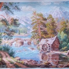 Работа «Пейзаж с мельницей. По картине В. Потапова»