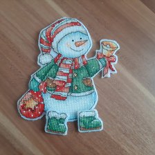 Работа «Снеговик с колокольчиком»