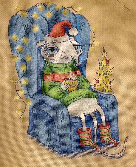 Работа «Какой года, такая и вышивка 😂»