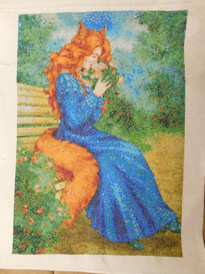 Работа «Девушка в саду»