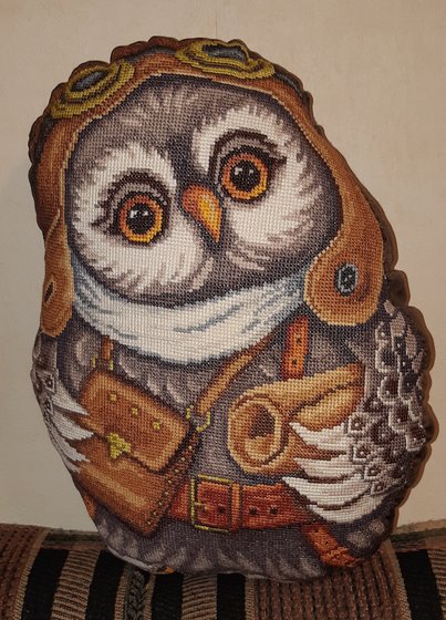 Работа «Подушка Мой совенок»