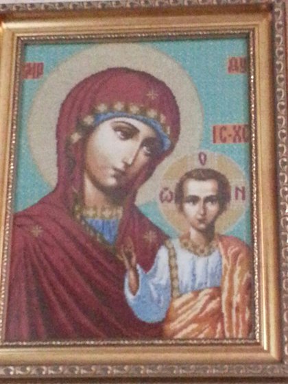 Работа «Казанская Божьей Матери»