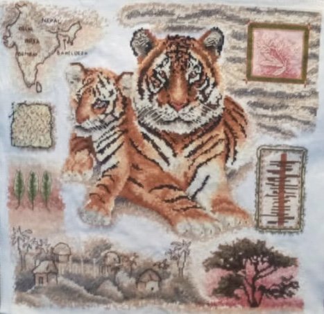 Работа «Тигр с тигрёнком»