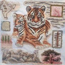 Работа «Тигр с тигрёнком»