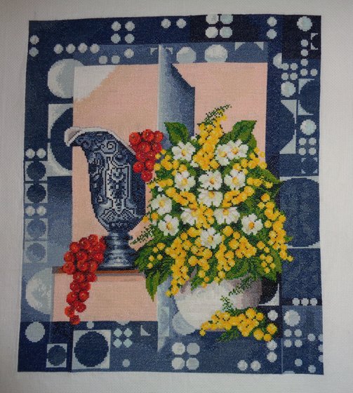 Работа «Натюрморт с мимозой»