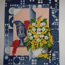 Работа «Натюрморт с мимозой»