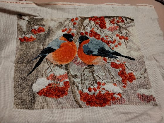 Работа «Снегири»