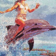 Работа «Девушка на дельфине»