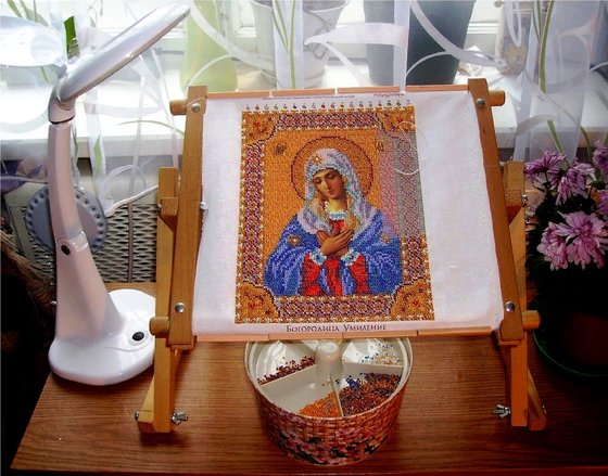 Работа «Икона Умиление (бисером)»