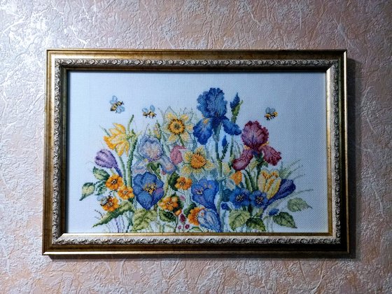 Работа «Летние цветы (работа моей сестры)»