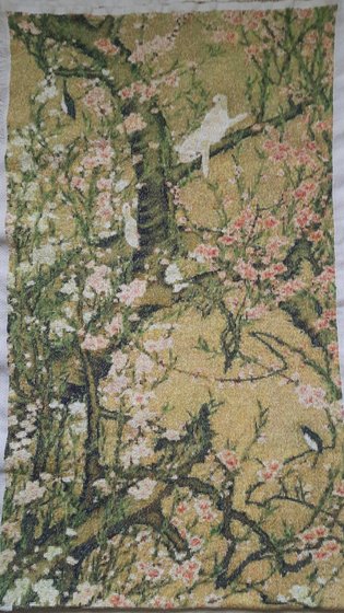 Работа «Ито Дзякутю. Птицы на цветущем персике»