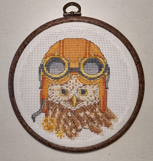 Работа «Сова в стиле но-арт»