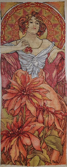 Работа «Рубин (по мотивам картины Альфонса Мухи)»