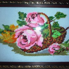 Работа «Розы в корзине»