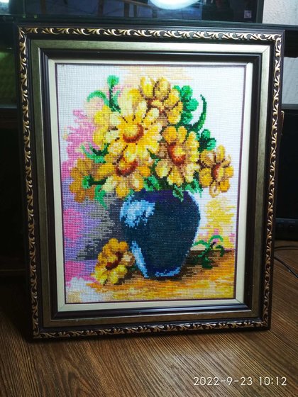 Работа «Желтые цветы»