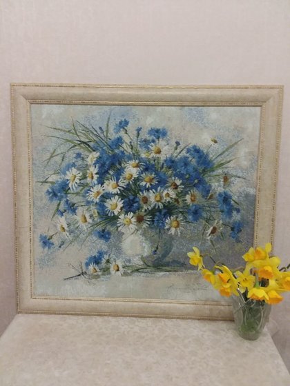 Работа «Ромашки и васильки»