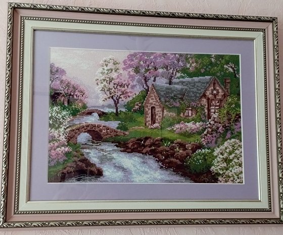 Работа «Весенний пейзаж от Риолис»