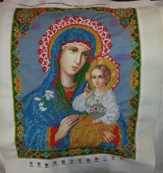 Работа «Икона "Божьей Матери Неувядаемый цвет"»